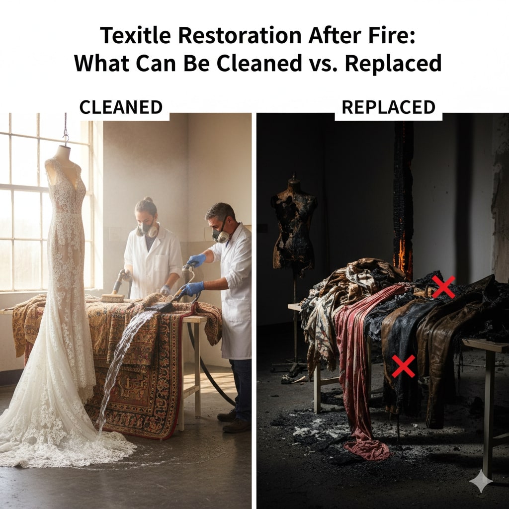 Textile Restoration After Fire: What Can Be Cleaned vs. Replaced