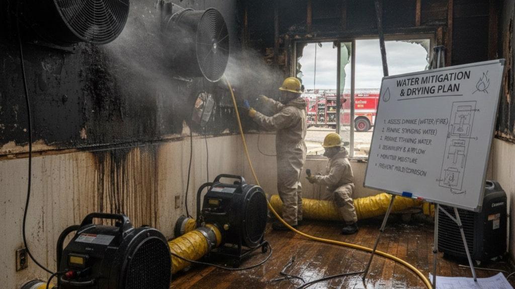 Water Mitigation After Firefighting: Drying Plans That Prevent Secondary Damage