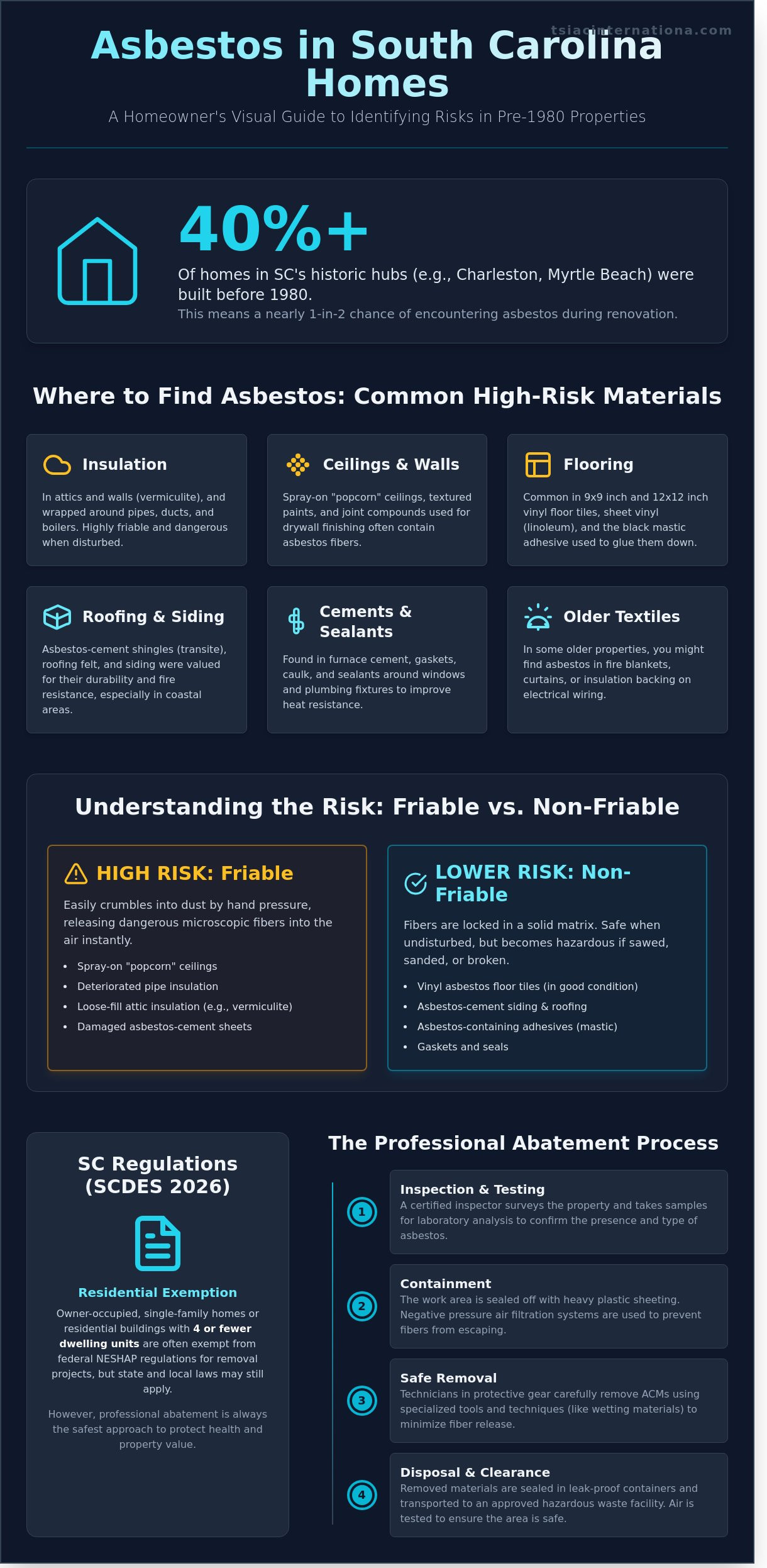 Asbestos in Old Homes: A South Carolina Homeowner’s Guide to Safety and Regulations