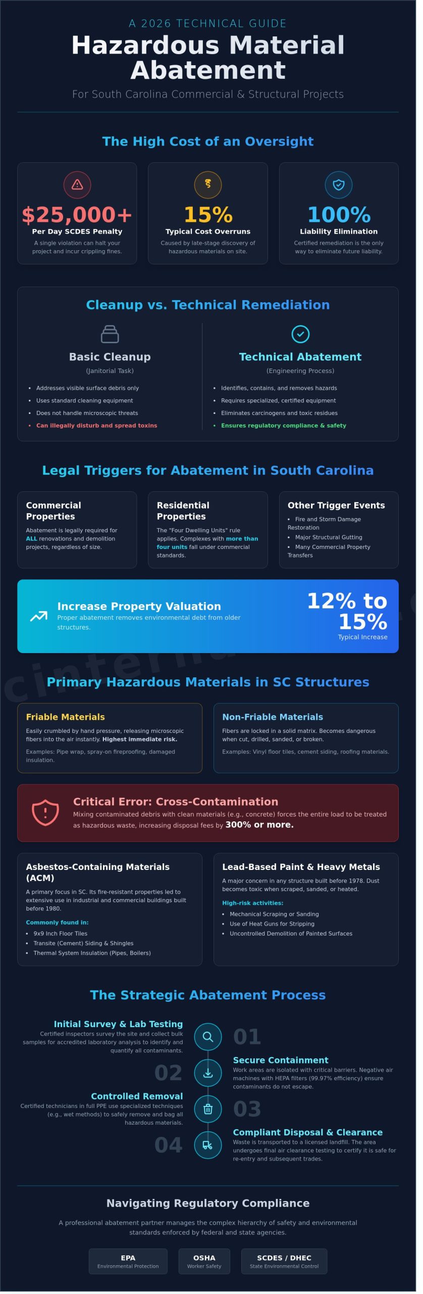 Hazardous Material Abatement in South Carolina: The 2026 Property Owner’s Guide