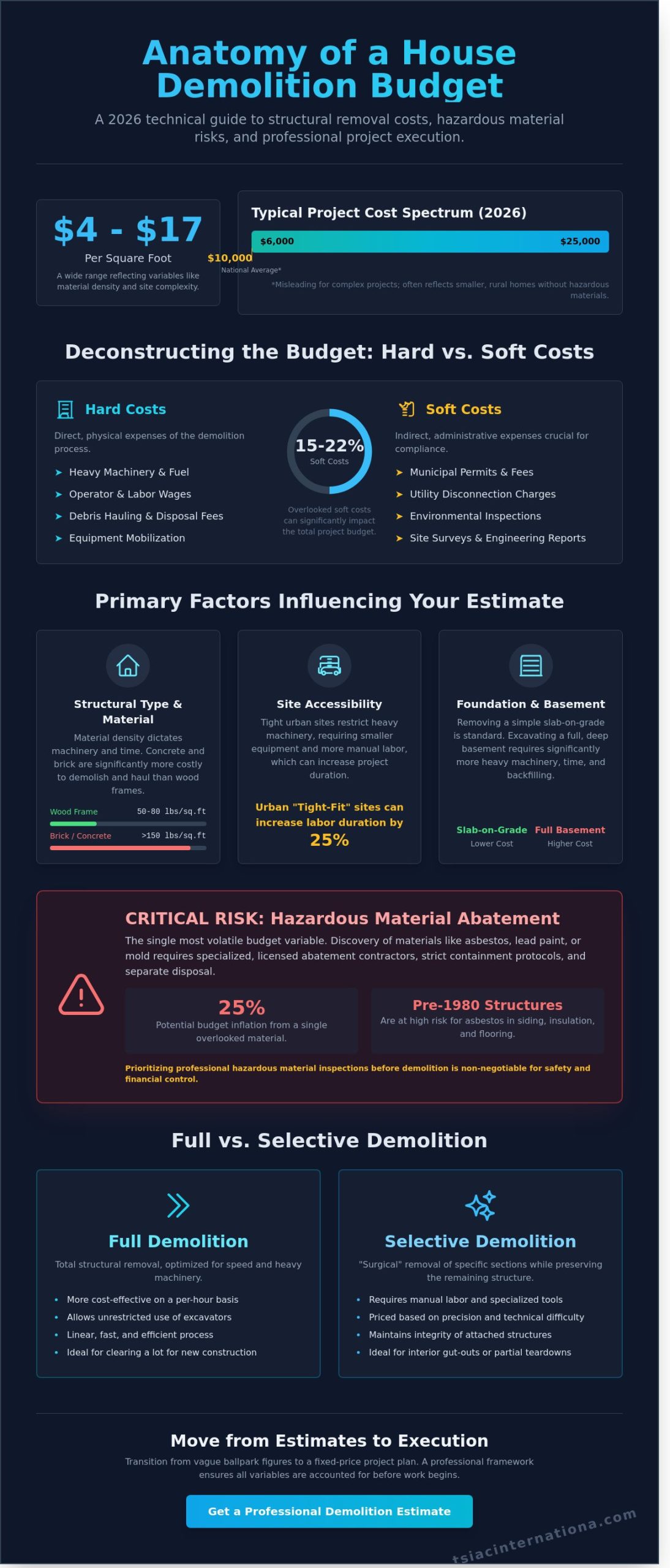House Demolition Cost Estimator: A 2026 Contractor’s Guide to Project Budgeting