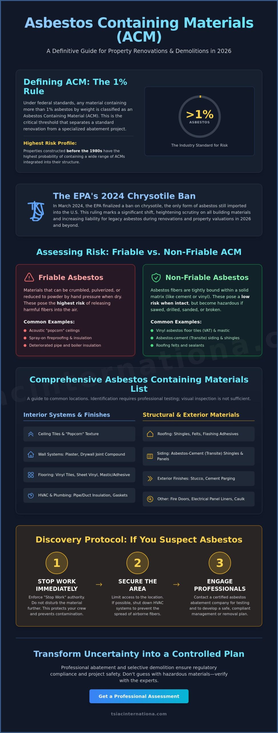 Asbestos Containing Materials List: The 2026 Property Owner’s Guide to Identification