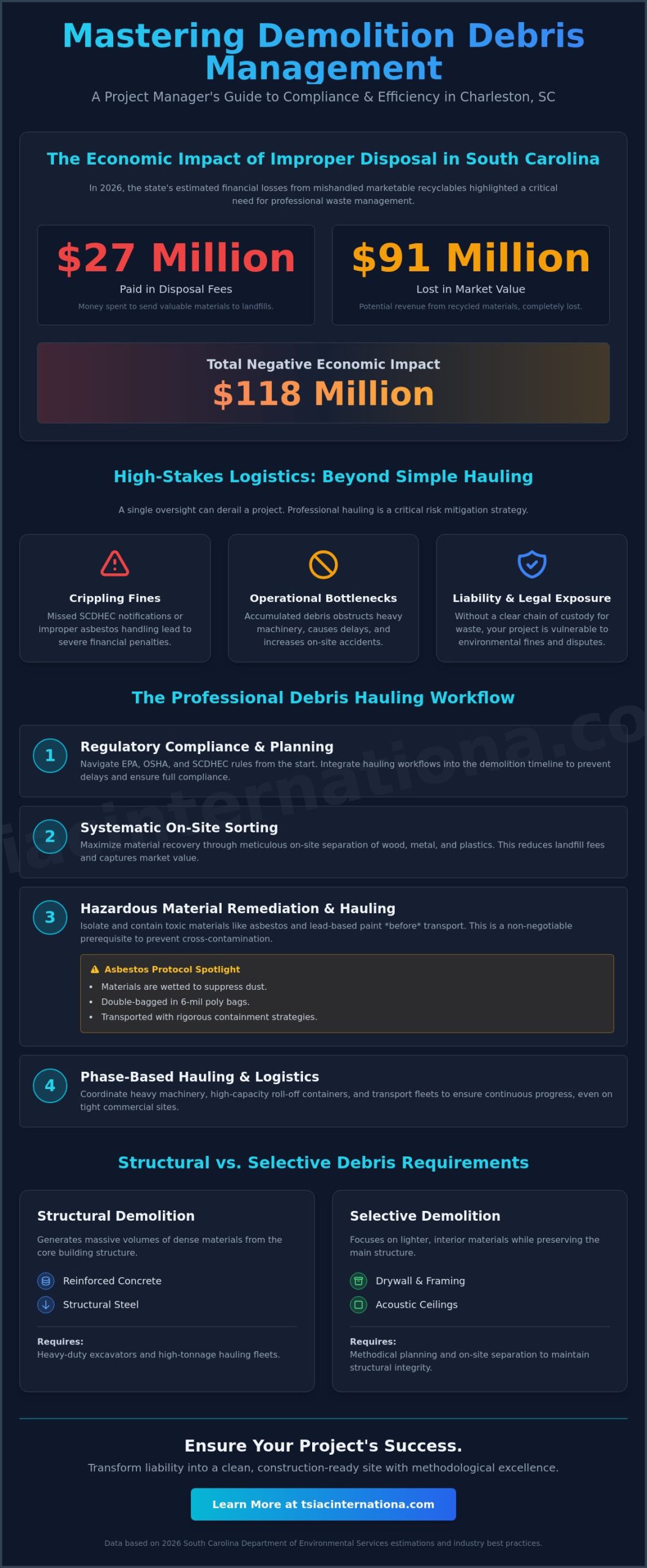 Demolition Debris Hauling Services in Charleston, SC: The 2026 Guide