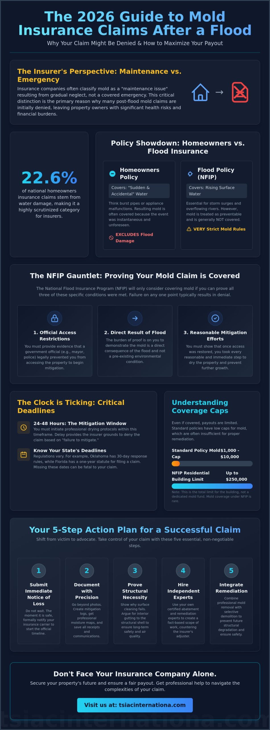 Insurance Claims for Mold Damage After a Flood: A 2026 Recovery Guide