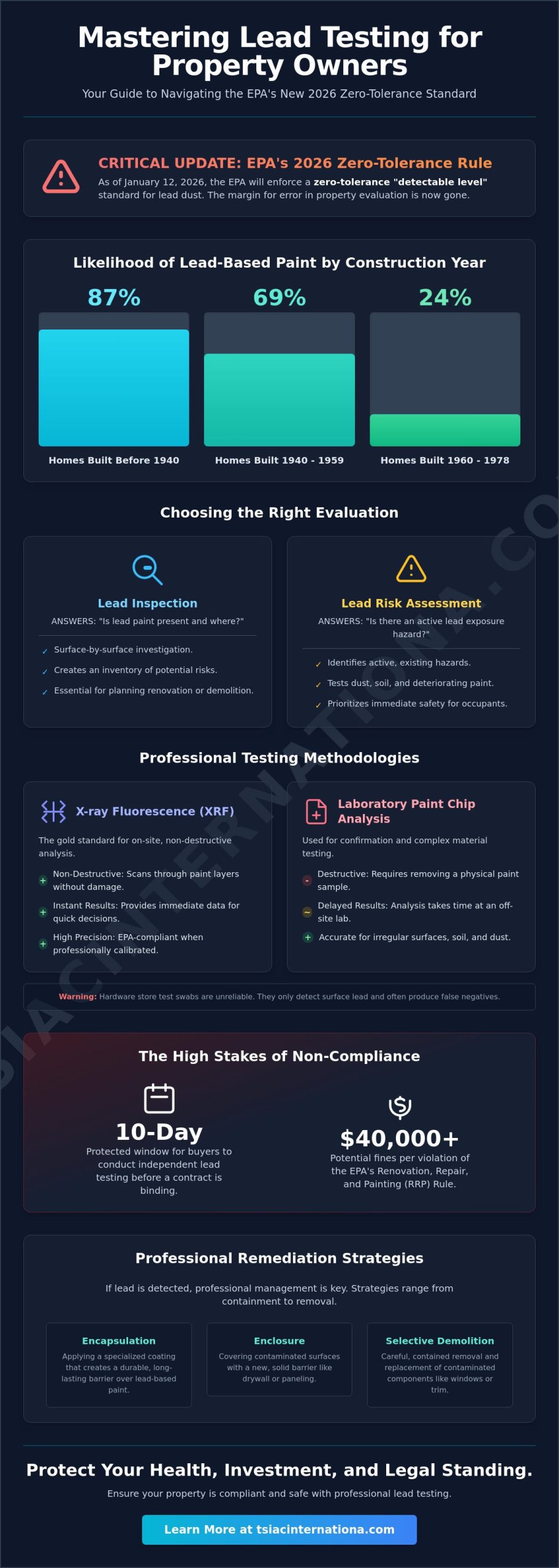 Lead Testing for Home Inspection: The 2026 Property Owner’s Comprehensive Guide