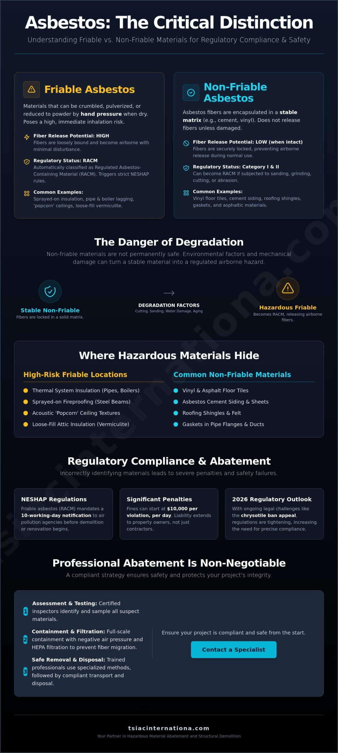 Friable vs. Non-Friable Asbestos: Understanding the Risks and Abatement Standards in 2026
