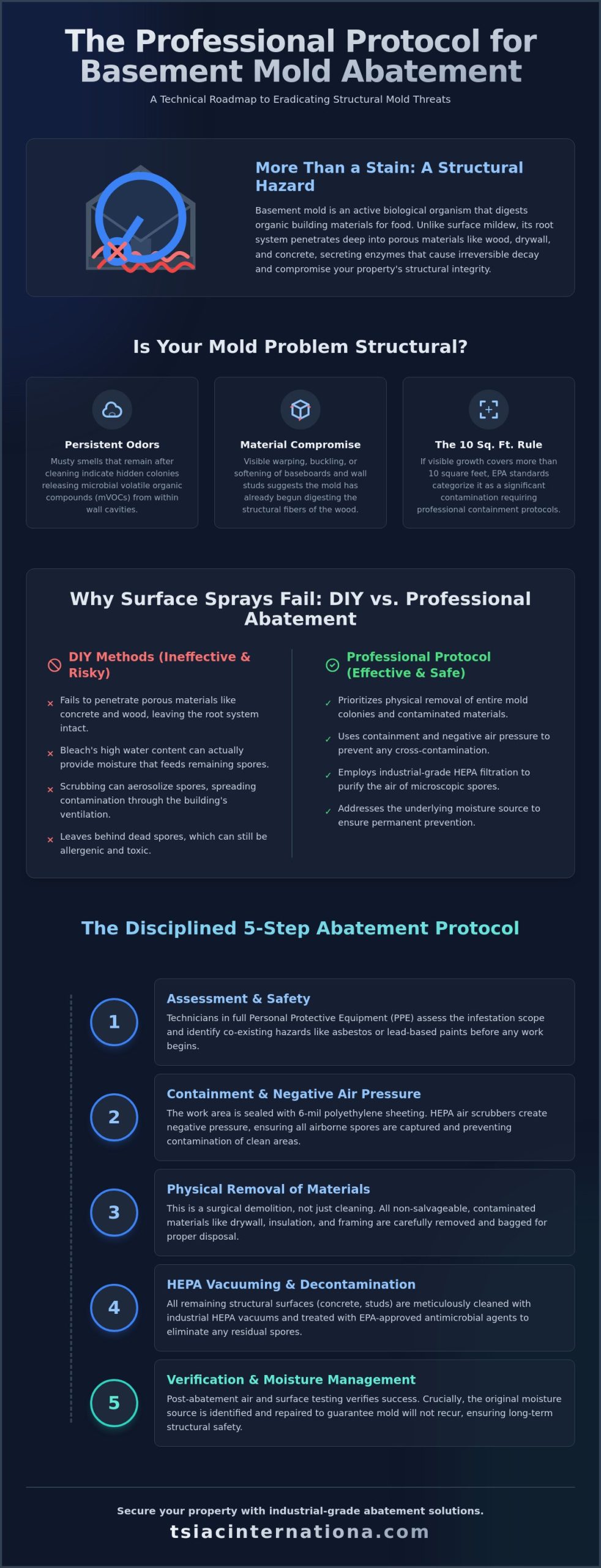 Professional Basement Mold Removal: 2026 Structural Abatement Guide