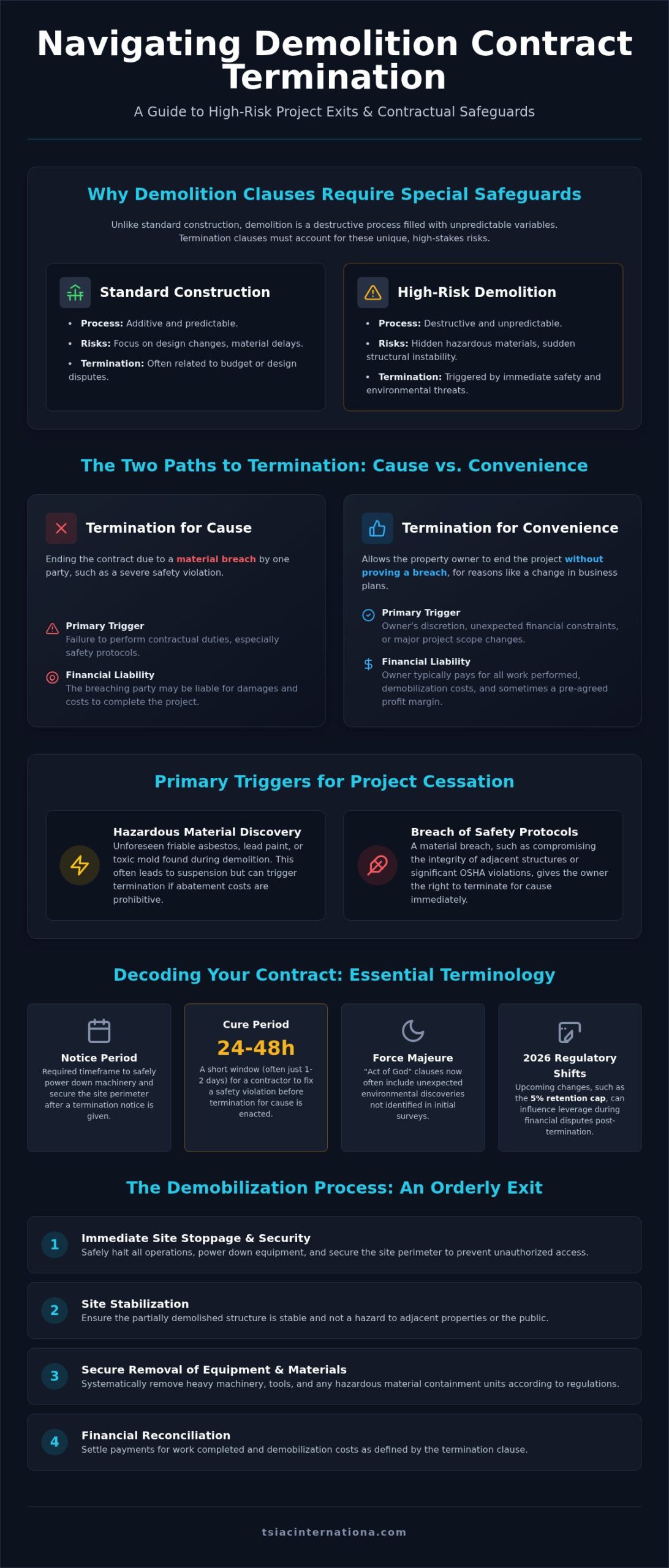 2026 Guide: Demolition Contract Termination Clauses