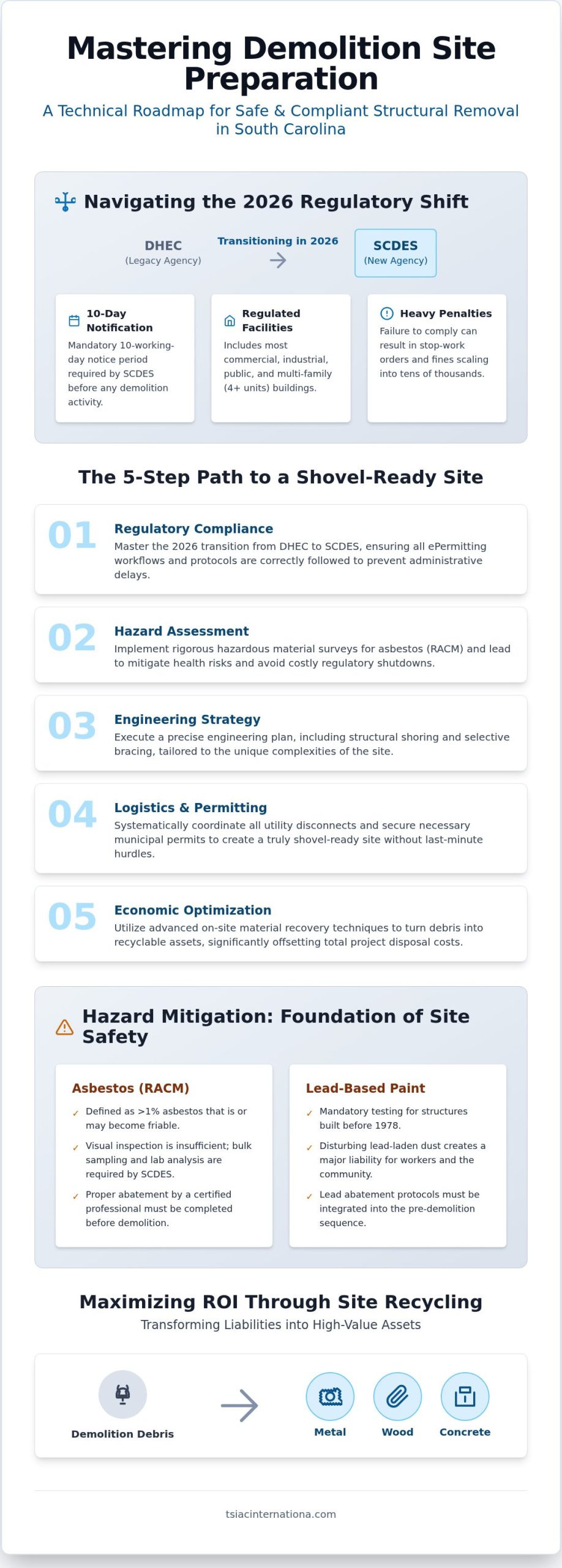 Demolition Site Preparation in South Carolina: 2026 Regulatory & Safety Guide