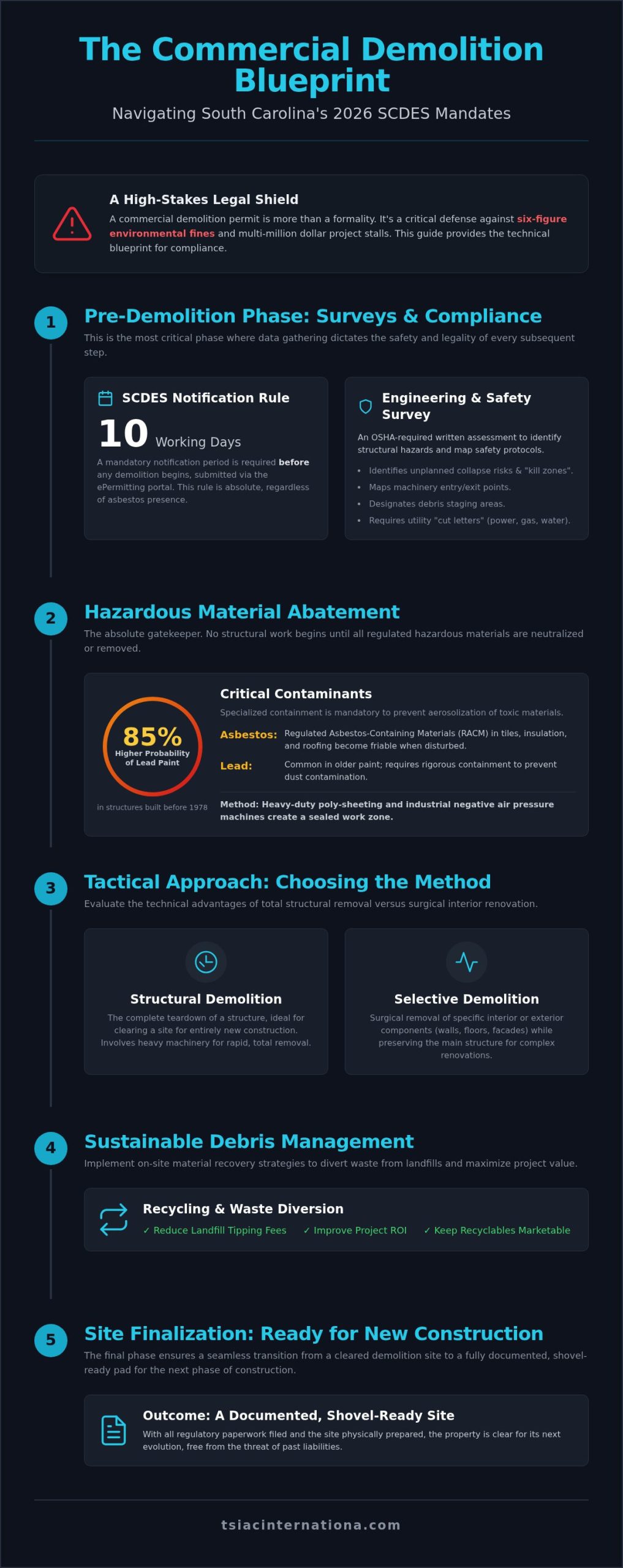 Commercial Demolition Process in South Carolina: The 2026 Contractor’s Blueprint