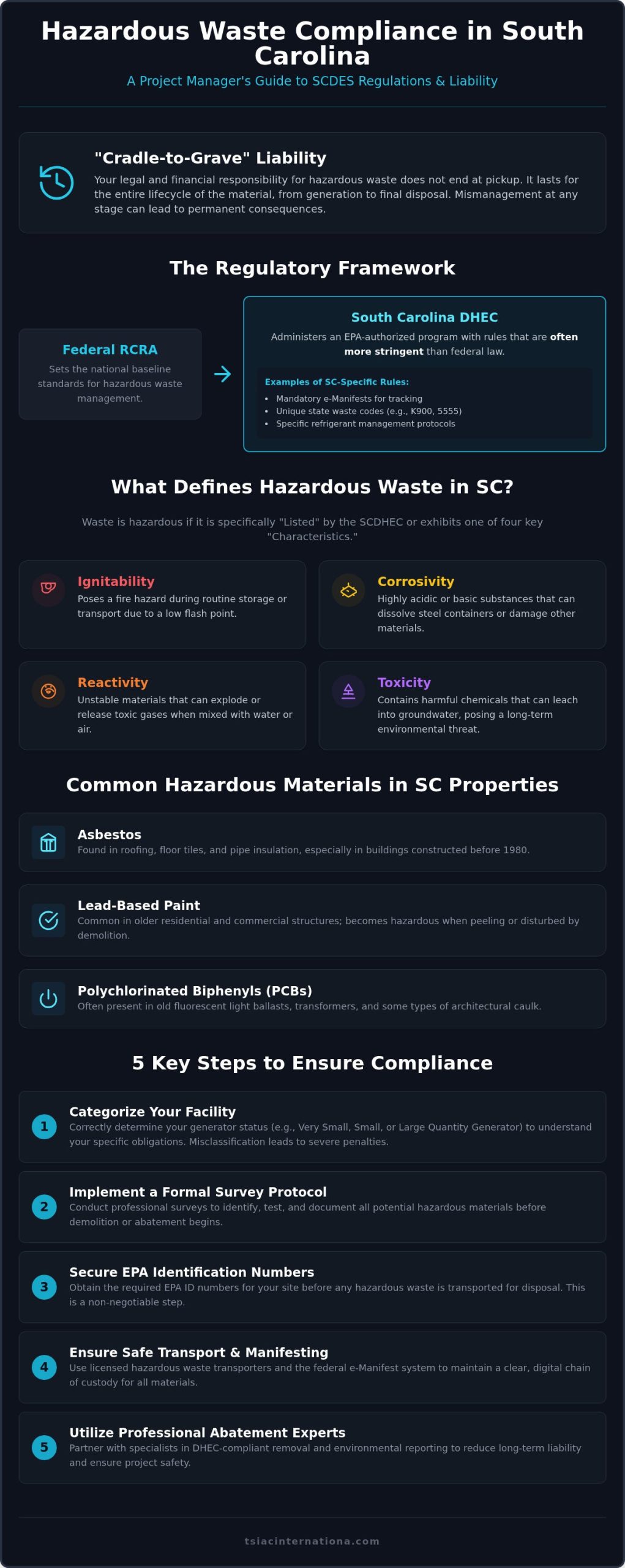 Hazardous Waste Disposal Regulations in South Carolina: 2026 Property Guide