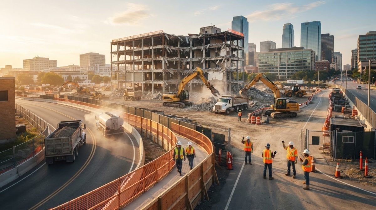 How to Set Up Safe Routes in a Demolition Site Traffic Management Plan